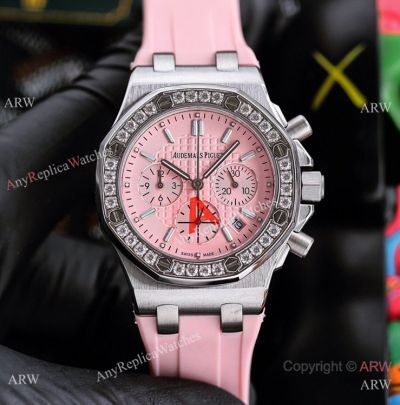 Copy Audemars Piguet Royal Oak offshore watch Pink Version 37mm